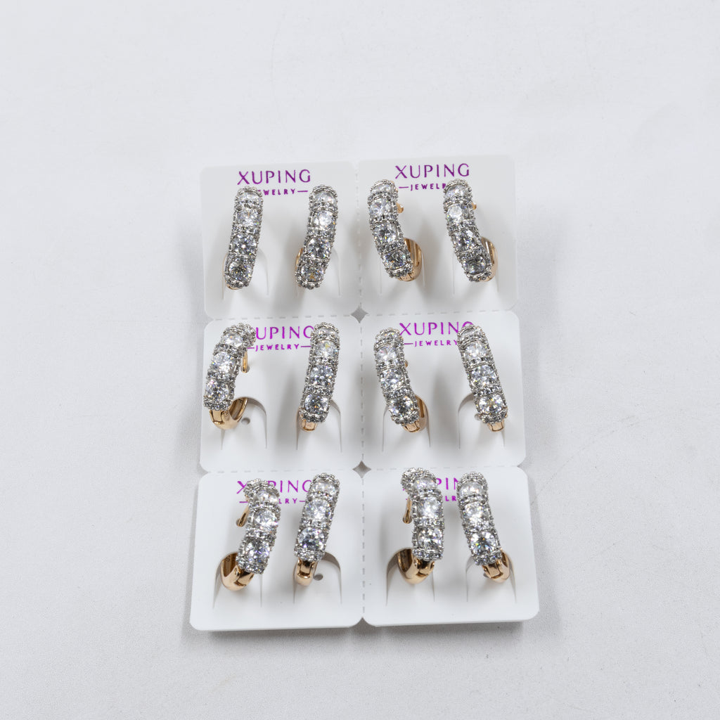 Paquete de 6 pares de Aretes Xuping Dorado M24 Oro Laminado