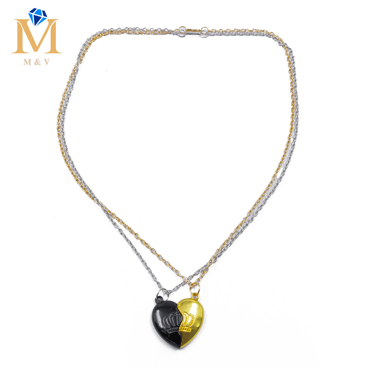 Collares en Pareja de corazón M5 Acero Inoxidable