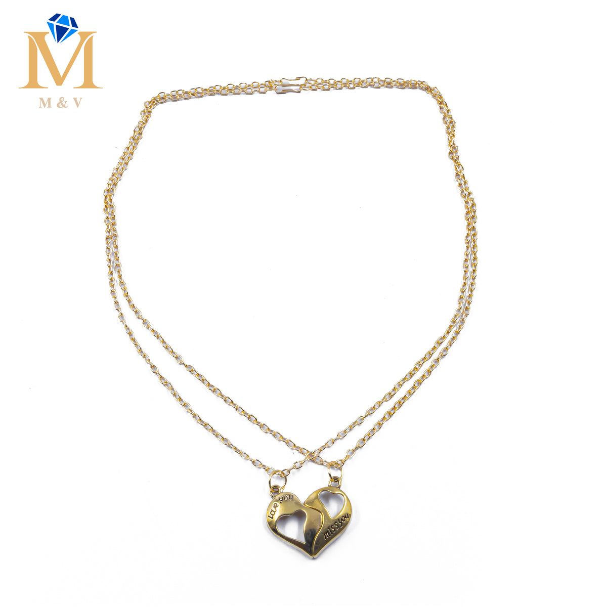 Collares en Pareja de corazón M2 Acero Inoxidable