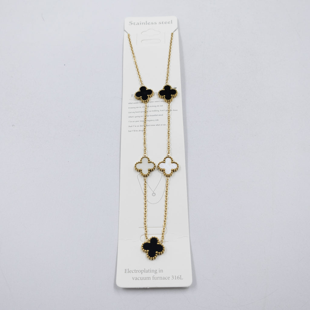 Collar Dorado de Trebol M2 Oro Laminado