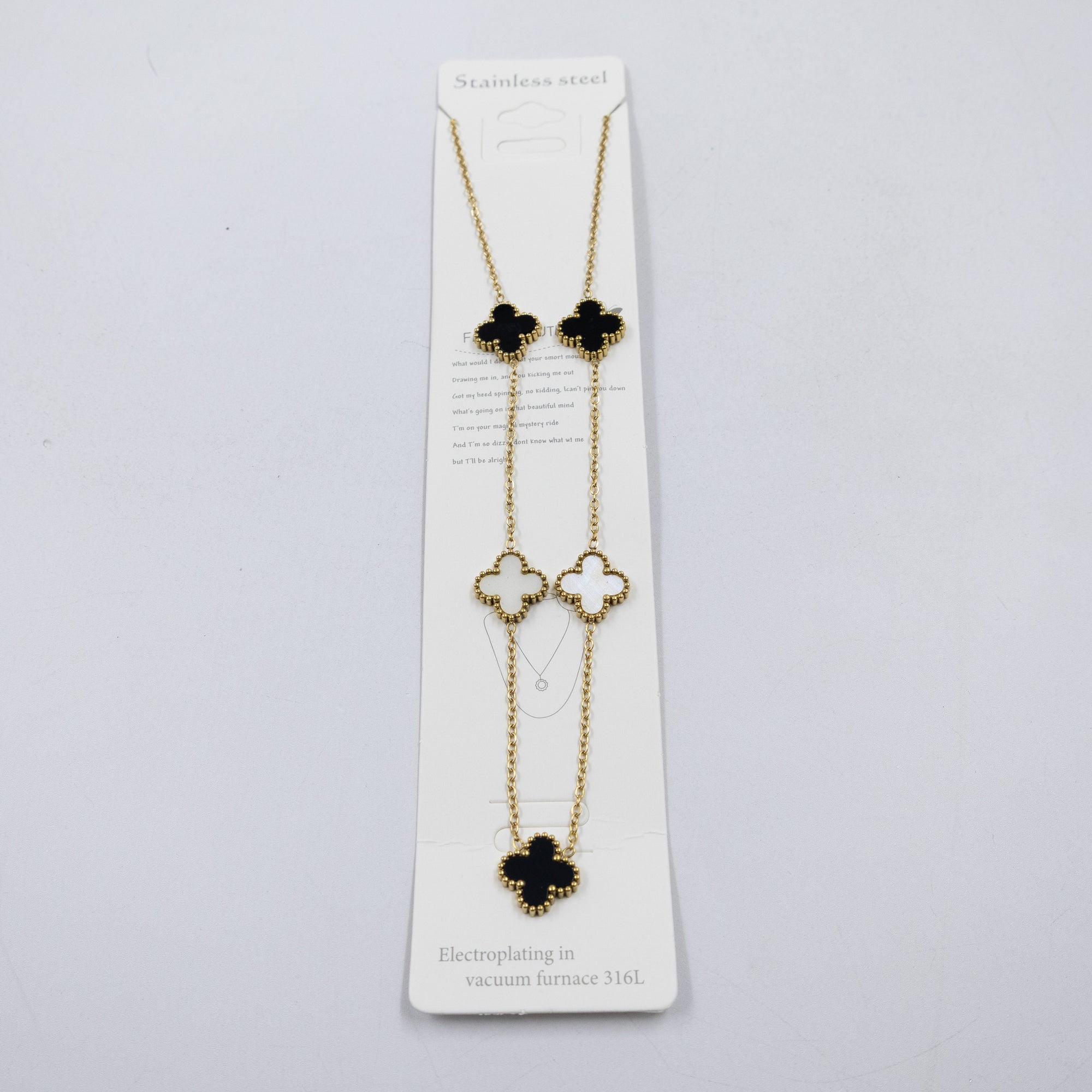 Collar Dorado de Trebol M2 Oro Laminado