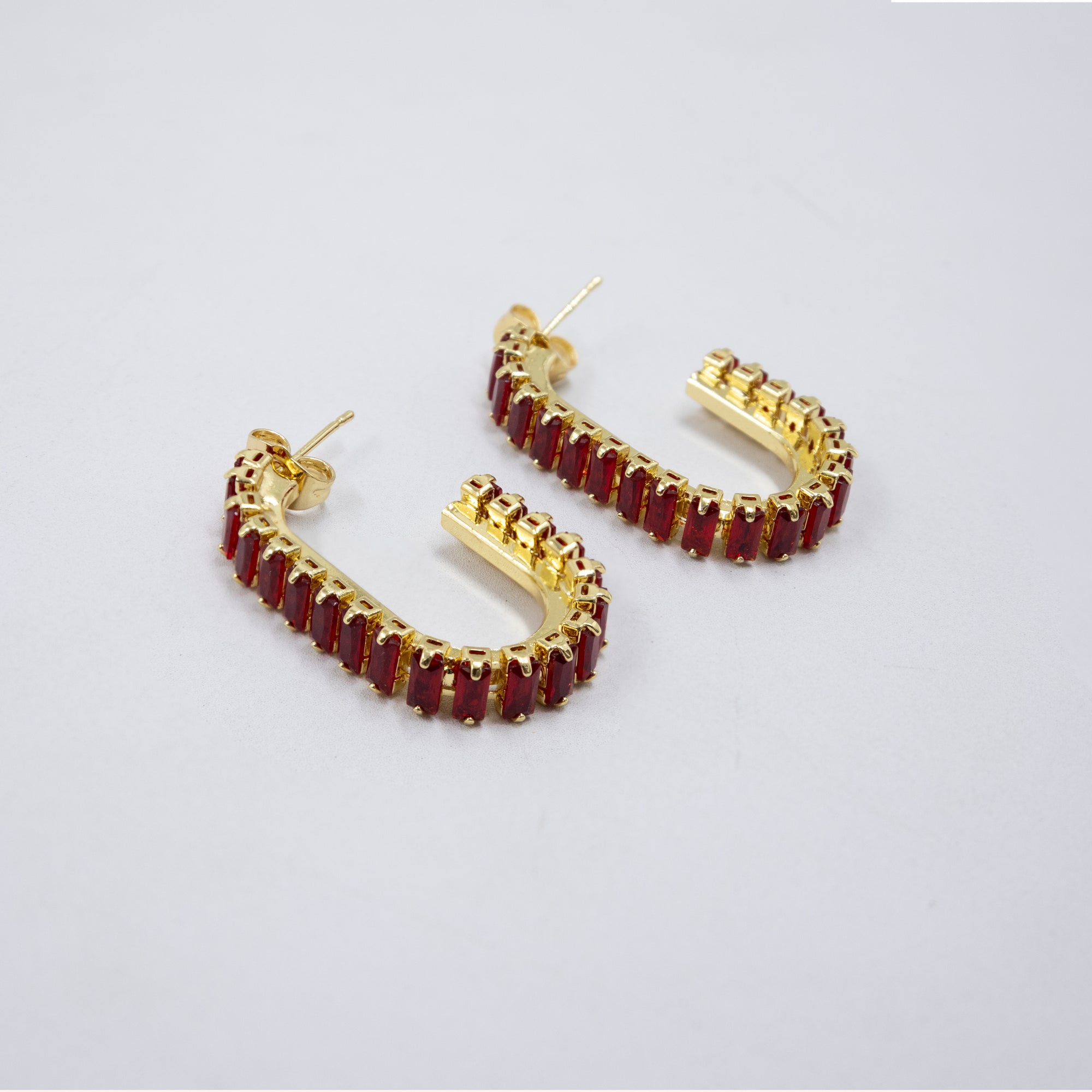 Aretes Dorados con piedras de color M10 Oro Laminado