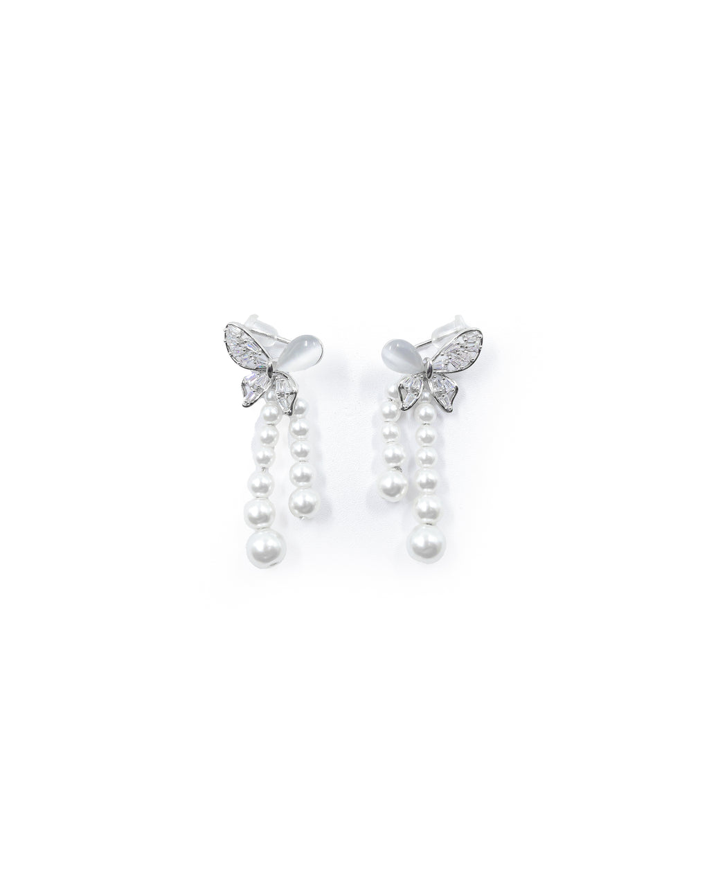Aretes Largos Ansheli Plateados M18 Oro Laminado