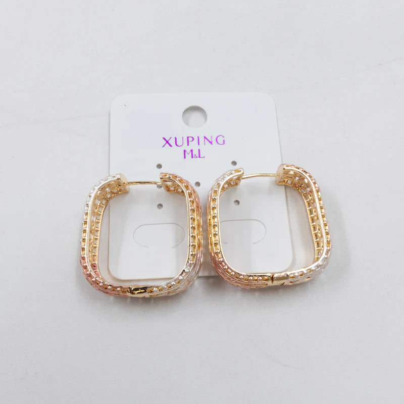 Aretes Dorados Xuping de Aro M13 Oro Laminado