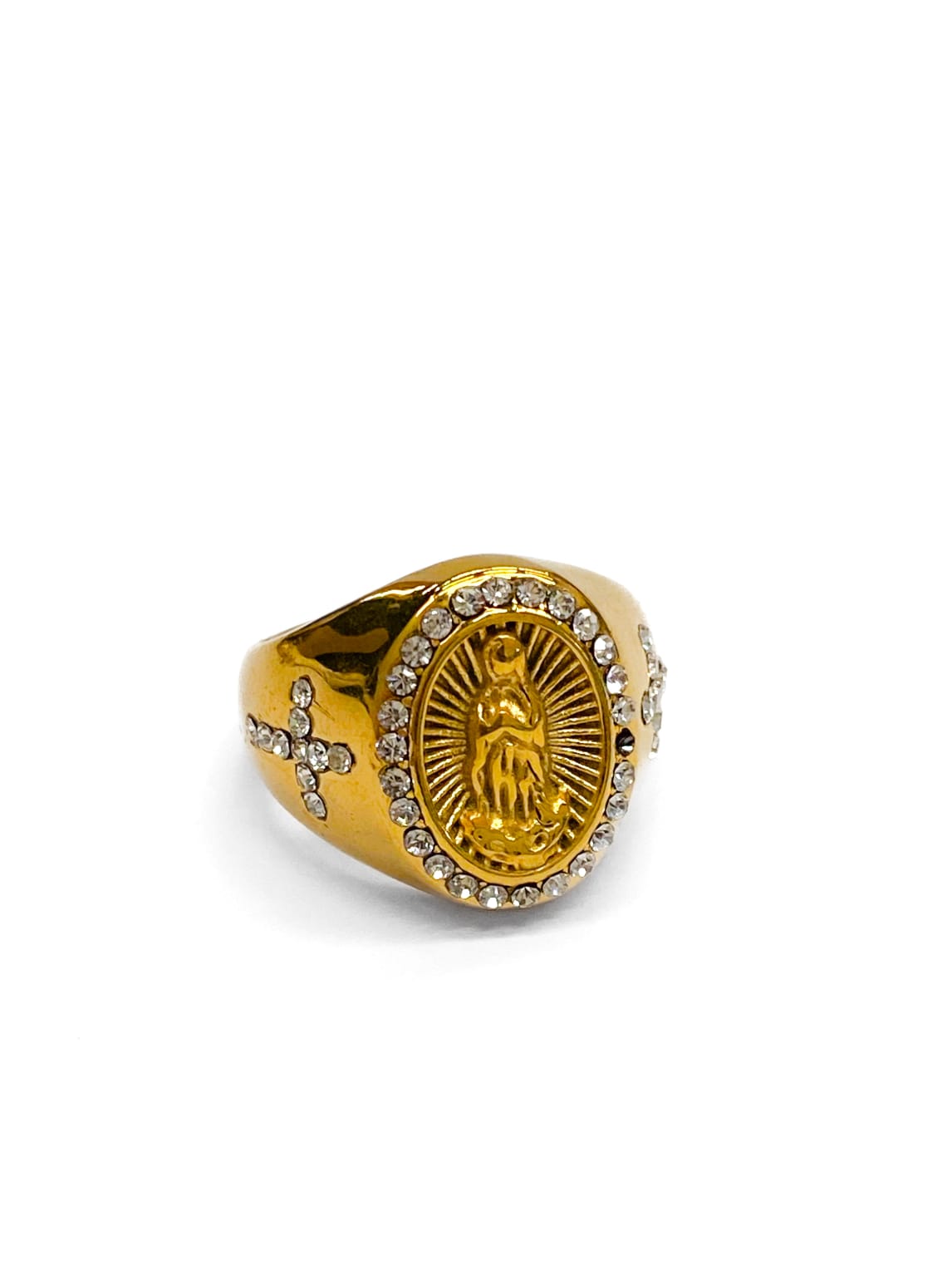 Anillo Plateado y Dorado Acero Inoxidable M12