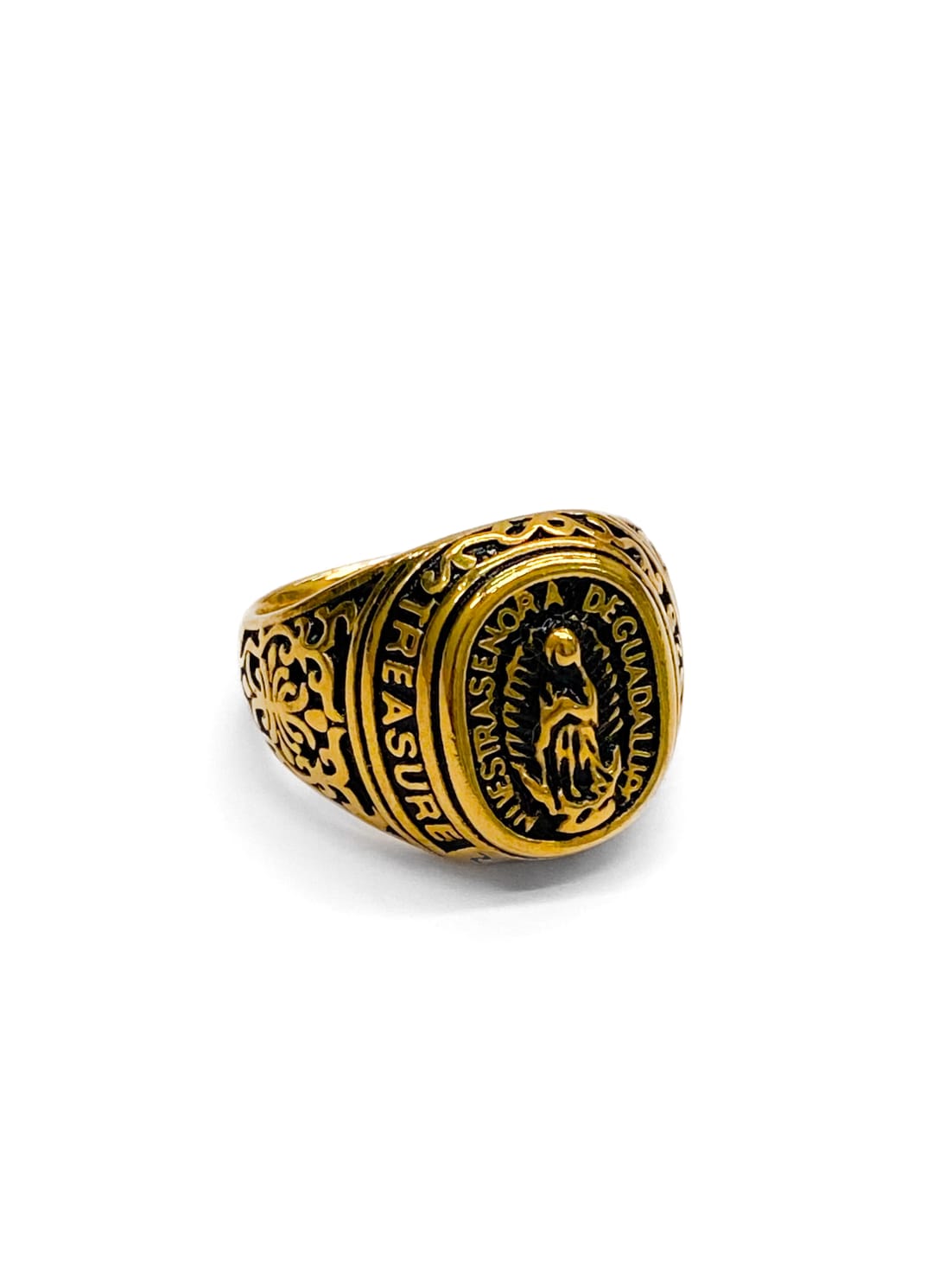 Anillo Plateado y Dorado Acero Inoxidable M12