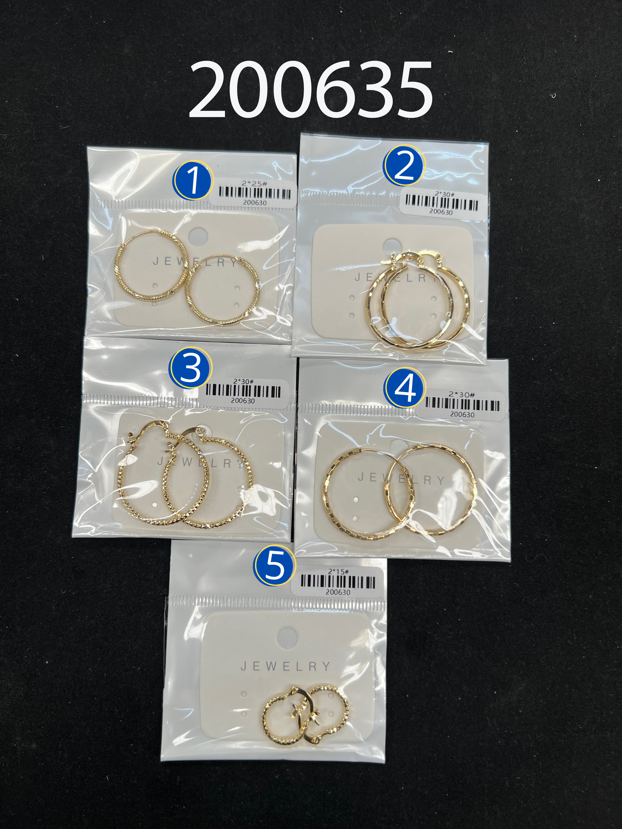 [07/JULIO/26] Aretes Dorados M5 ORO Laminado