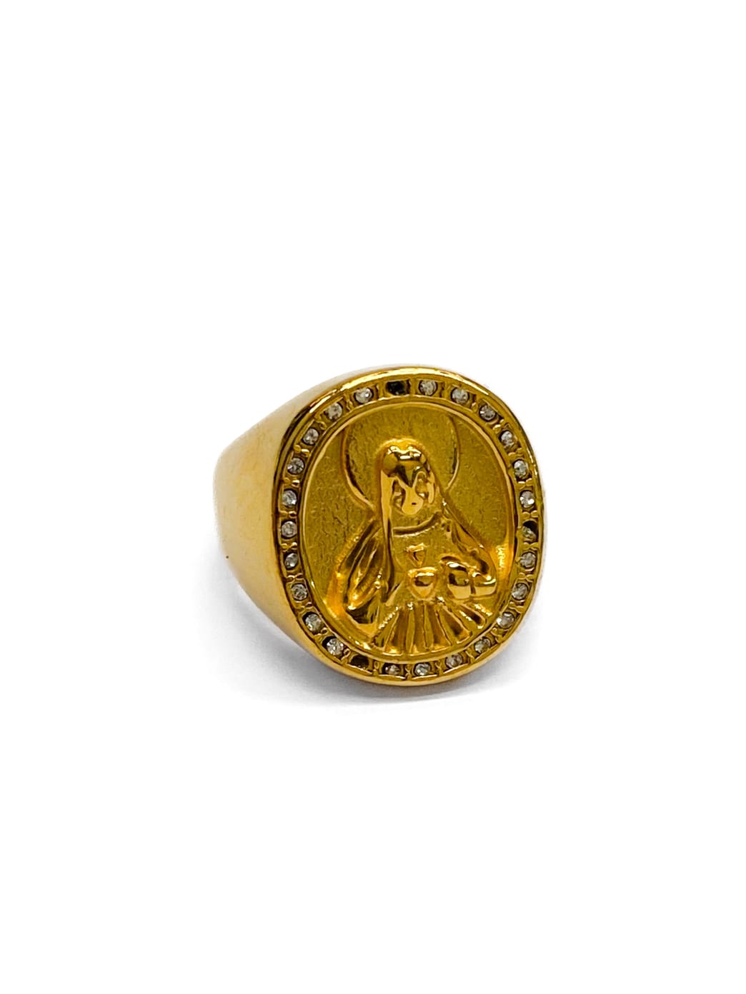Anillo Plateado y Dorado Acero Inoxidable M12