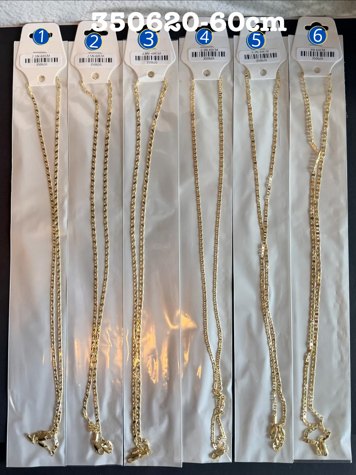 [01/AGOSTO/26] Cadena Dorada de 60 cm M12 Oro Laminado