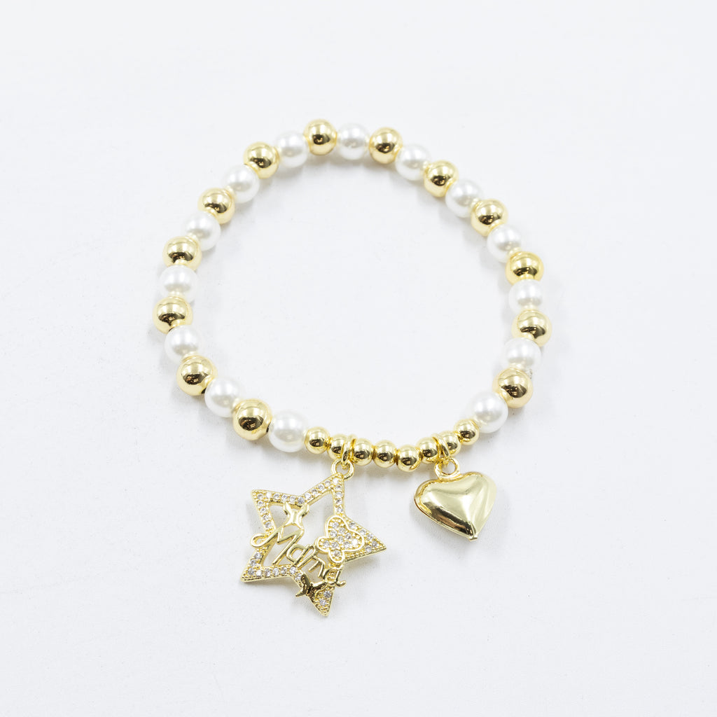 Pulsera con dije de Mamá M4 Oro Laminado 05/03/26
