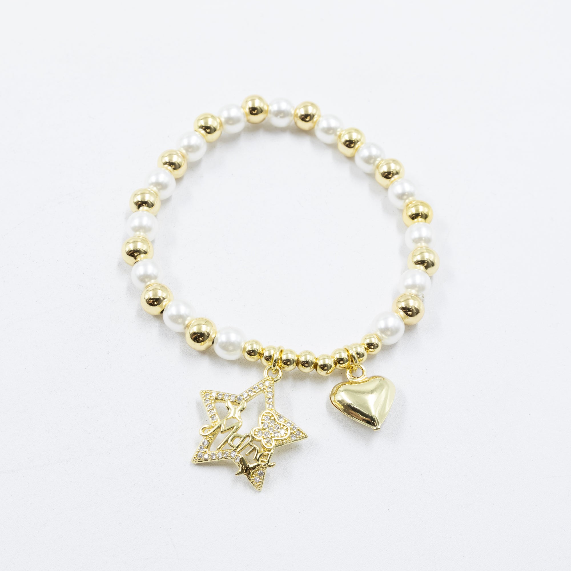 Pulsera con dije de Mamá M4 Oro Laminado 05/03/26