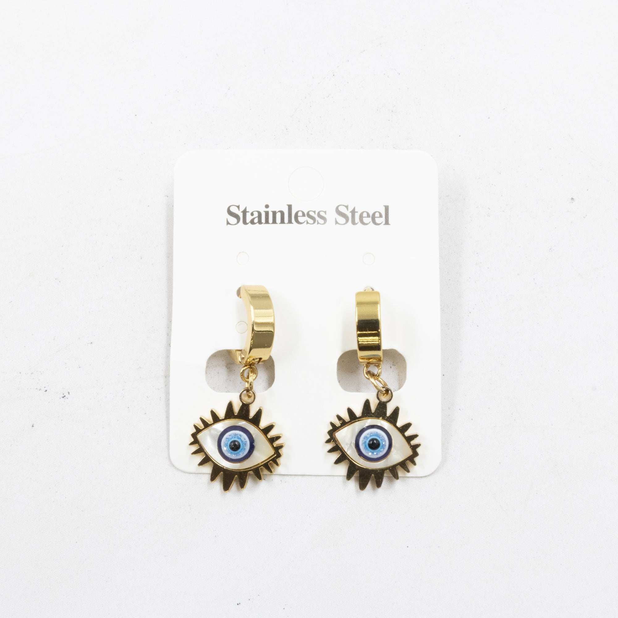Aretes  Dorados de Ojo Turco M4 Oro Laminado
