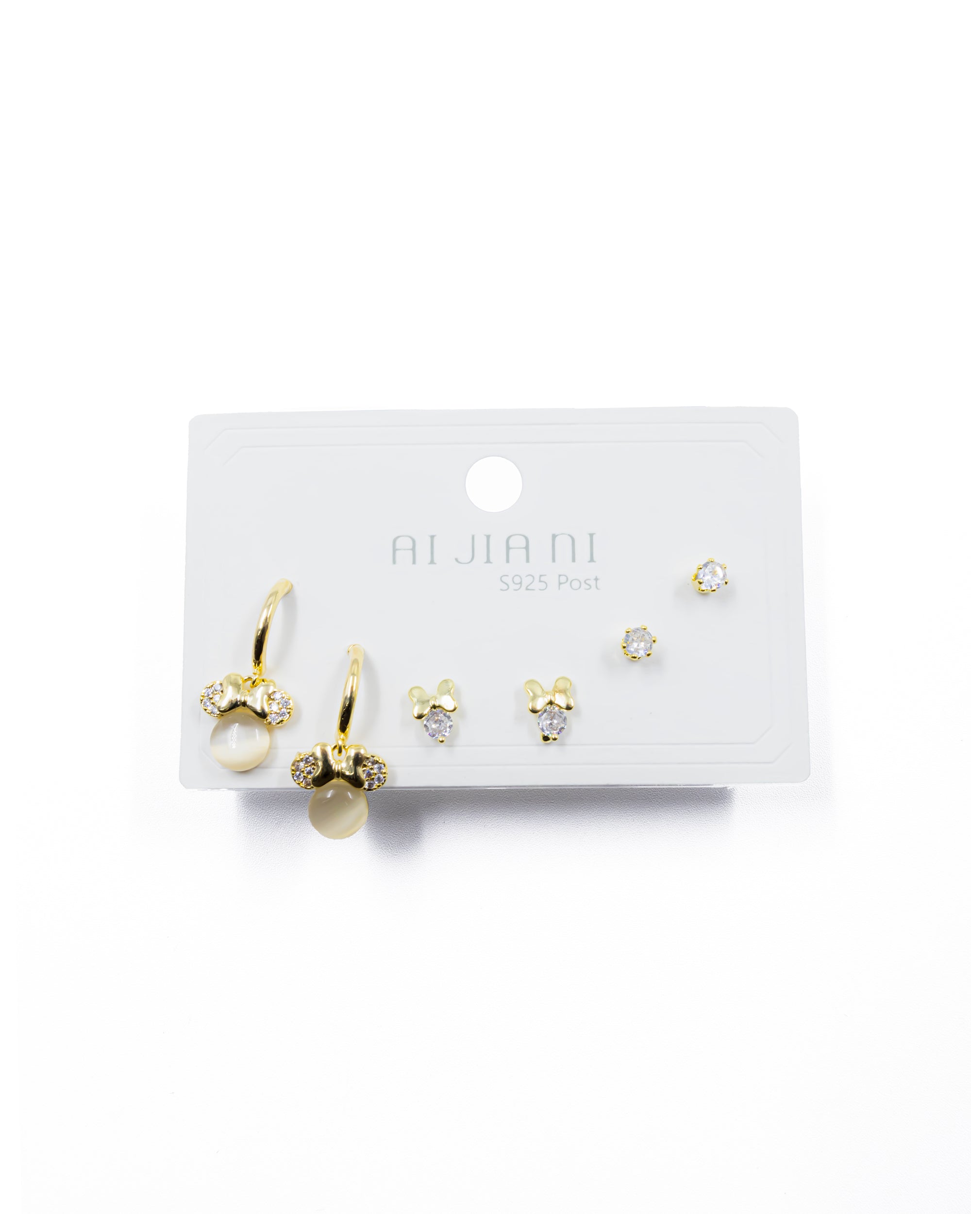 ARETES PAQUETE DE 3 M4 ORO LAMINADO