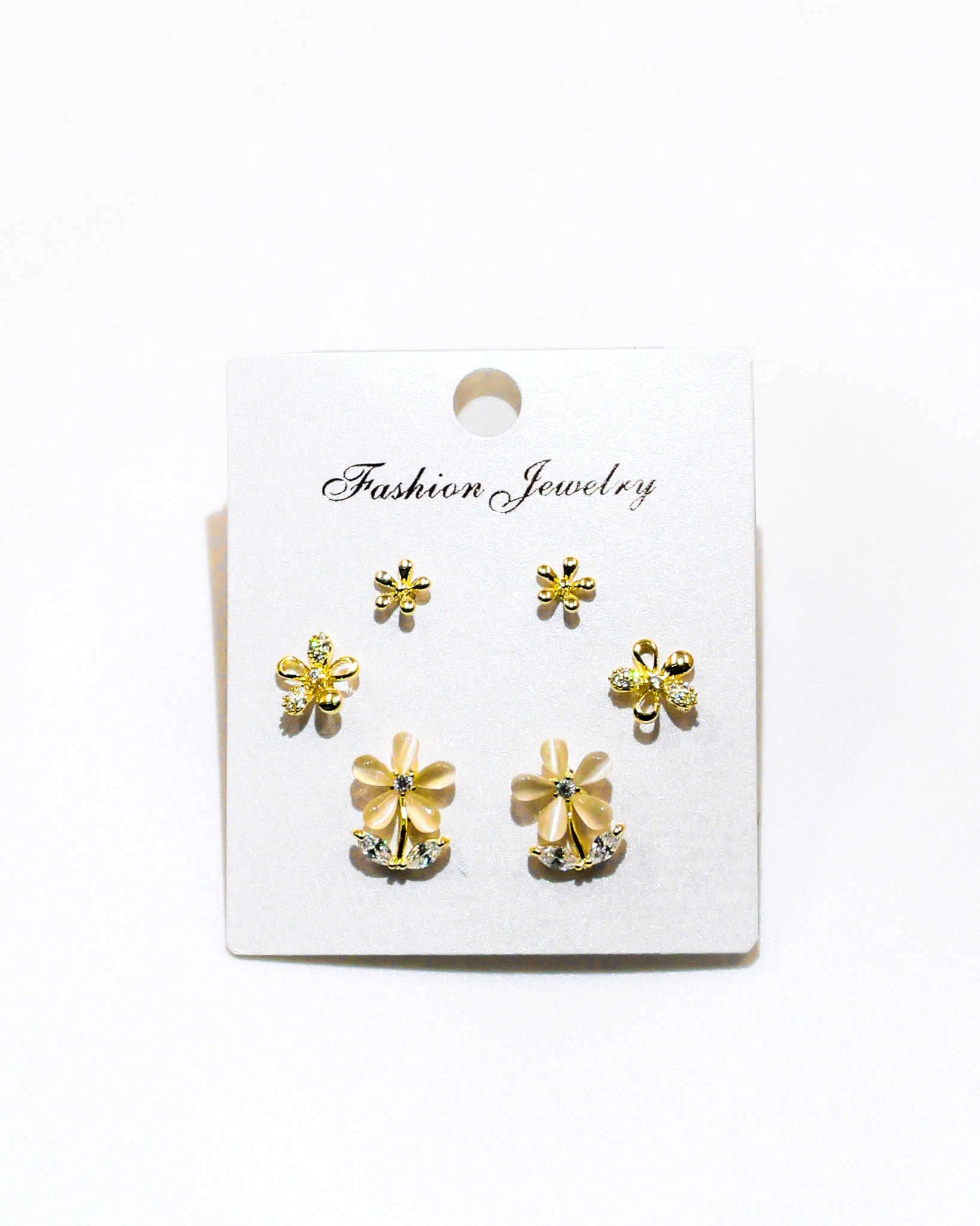 Set Aretes X3 - M19 Oro Laminado