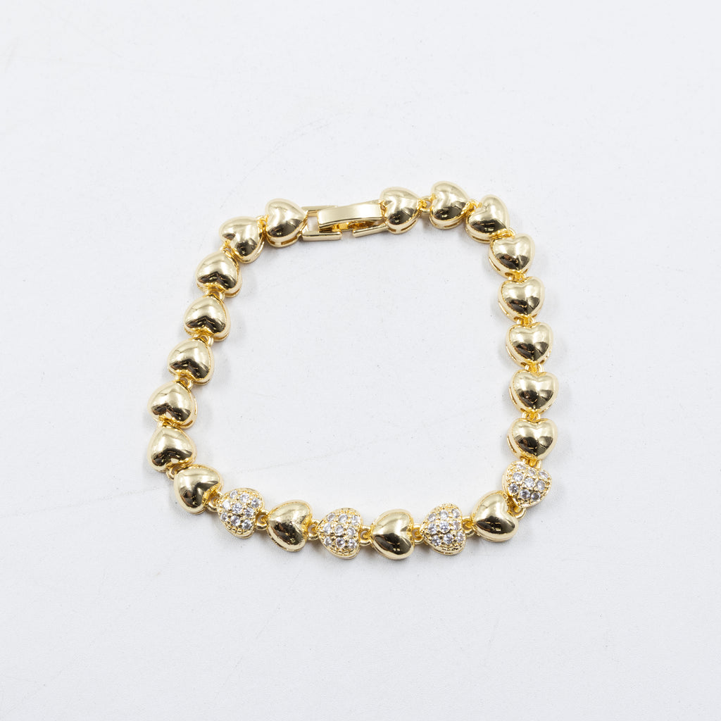 Cadenas de Pulseras Doradas con Piedras M4 Oro Laminado