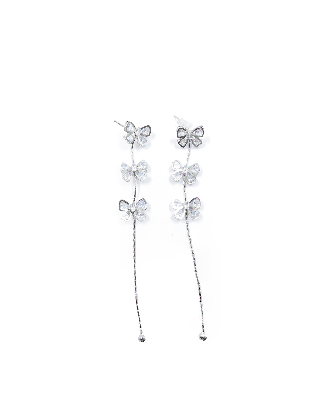 Aretes Largos Ansheli Plateados M17 Oro Laminado