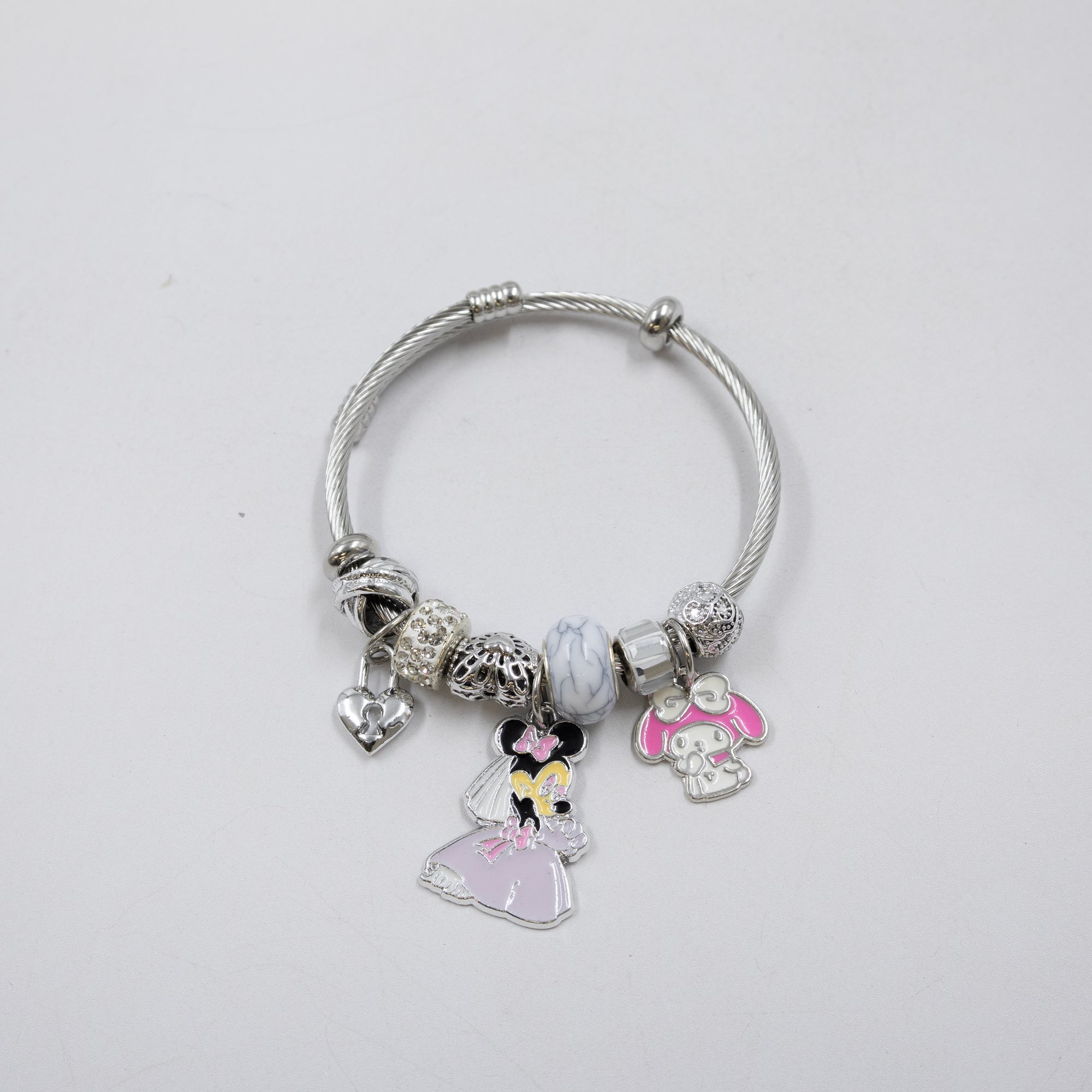 Pulsera tipo Pandora Plateados M8 Oro Laminado