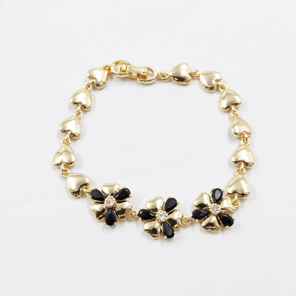 Pulseras Doradas con Piedras M8 Oro Laminado