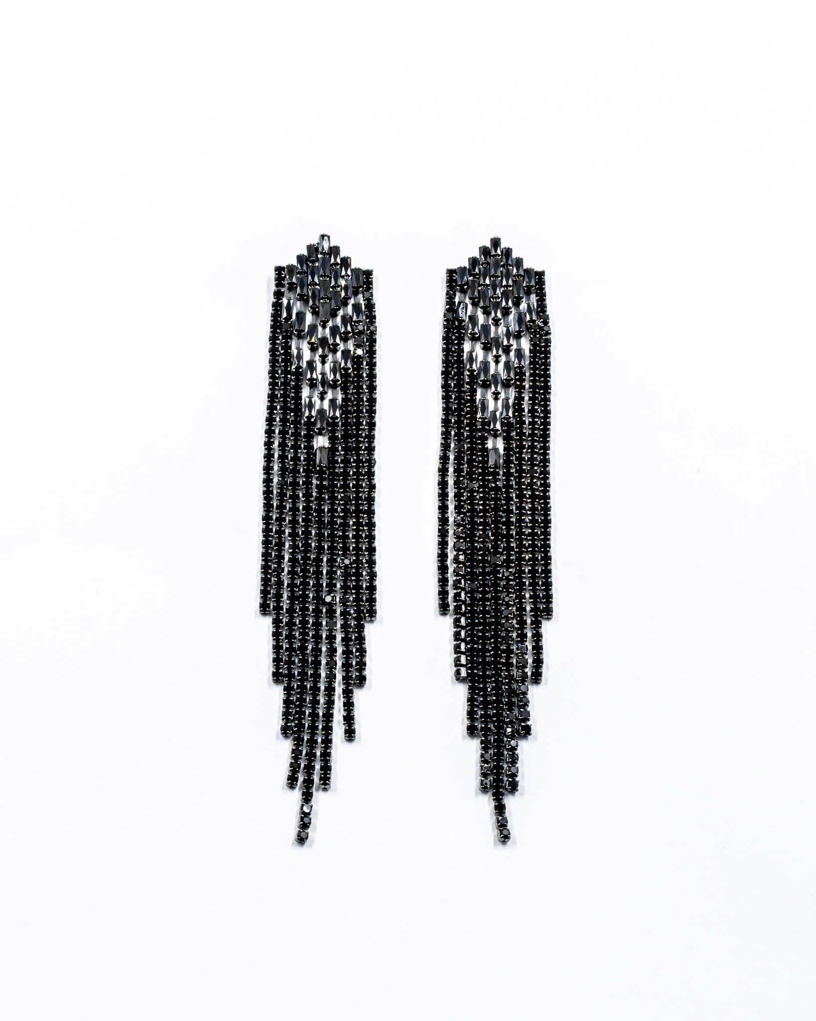 Aretes Largos de piedras - M3 Oro Laminado