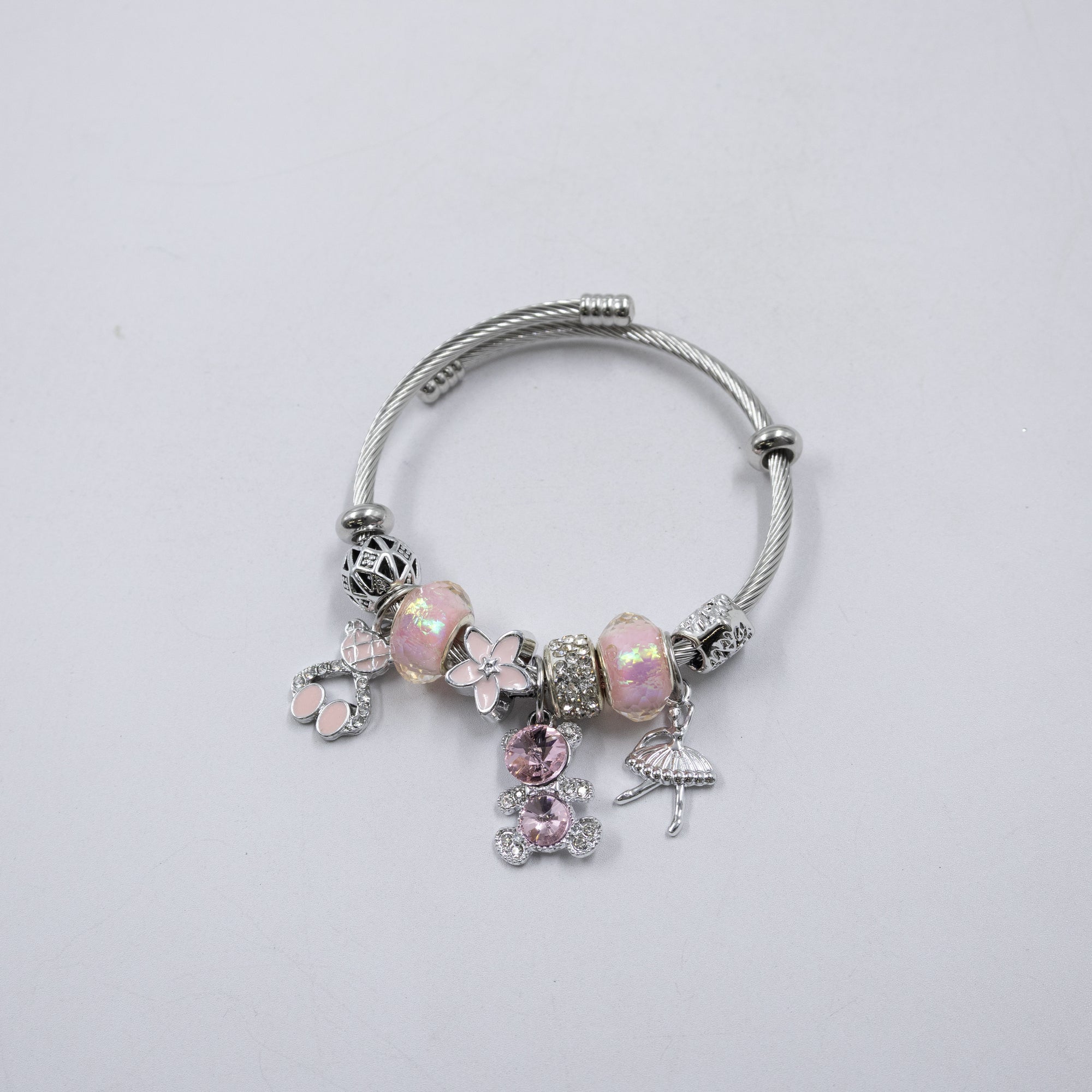 Pulsera tipo Pandora Plateados M12 Oro Laminado
