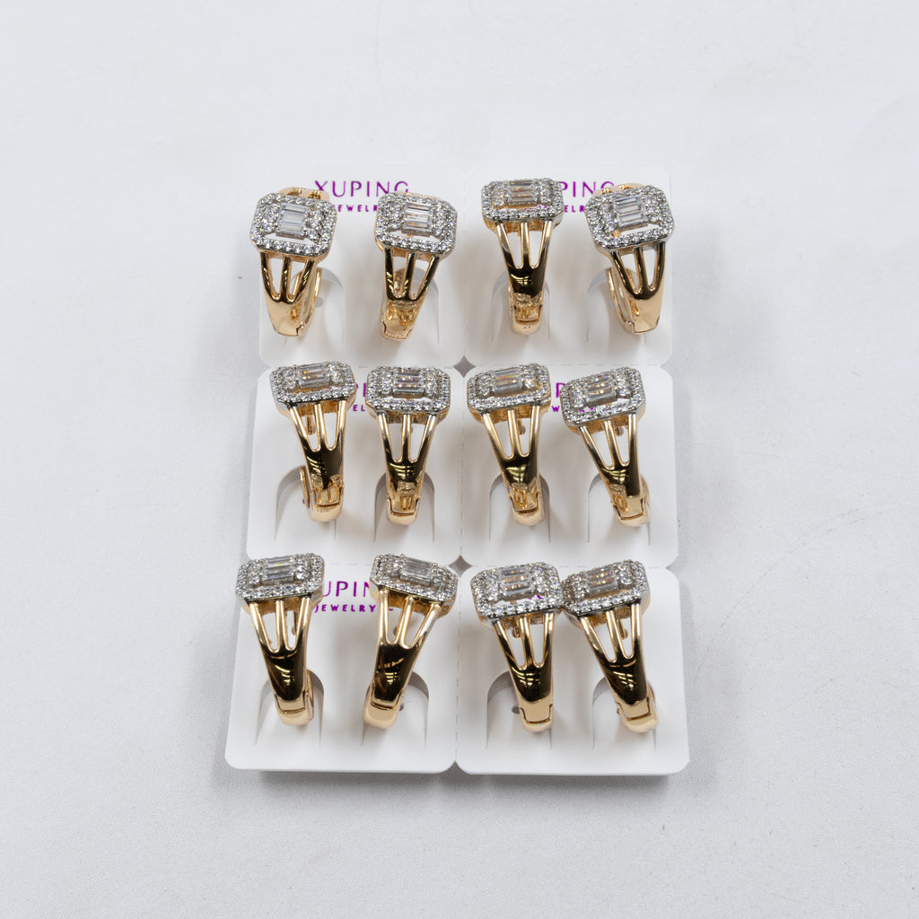 Paquete de 6 pares de Aretes Xuping Dorado M26 Oro Laminado