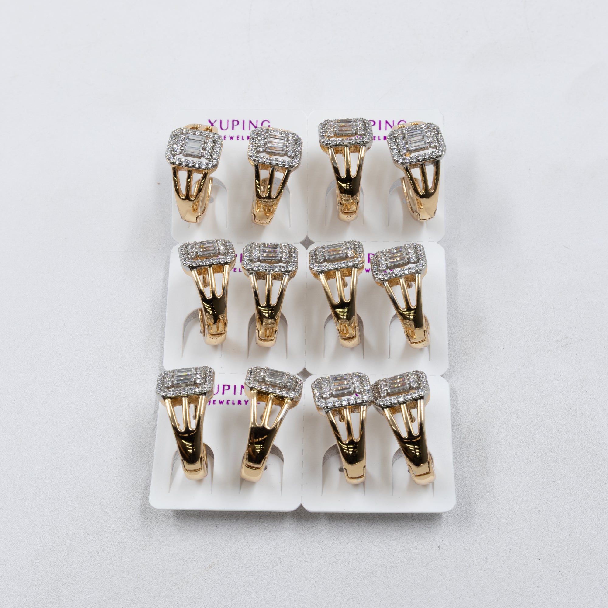 Paquete de 6 pares de Aretes Xuping Dorado M26 Oro Laminado