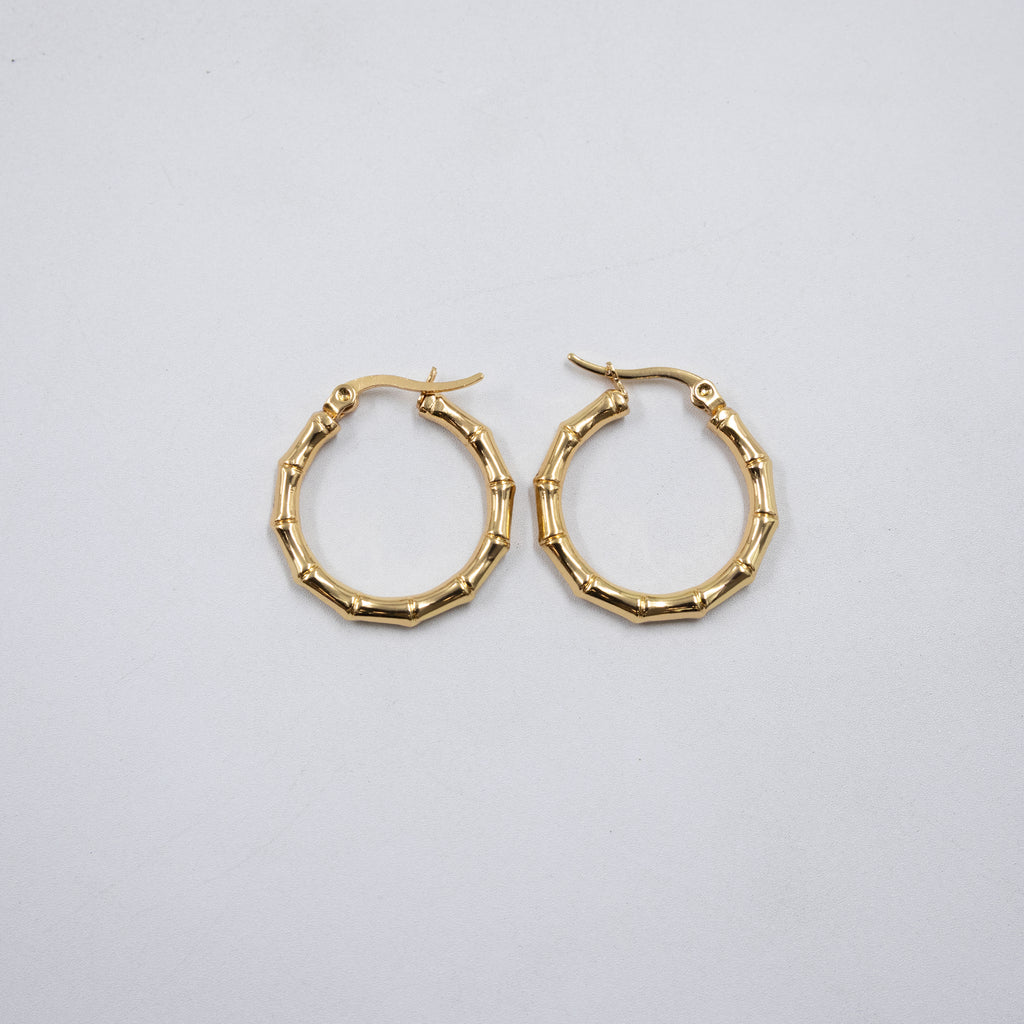 Aretes Dorados Chicos M6 Oro Laminado