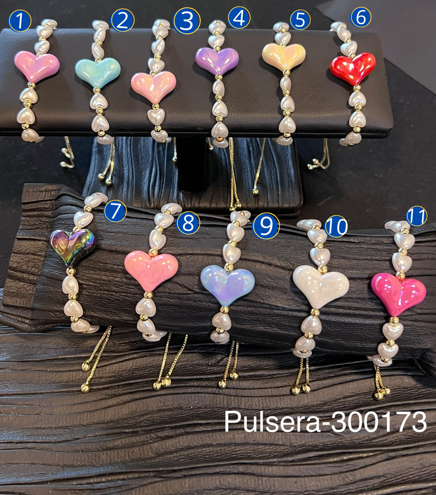[13/AGOSTO/26] Pulseras Doradas de corazón M1 Oro Laminado