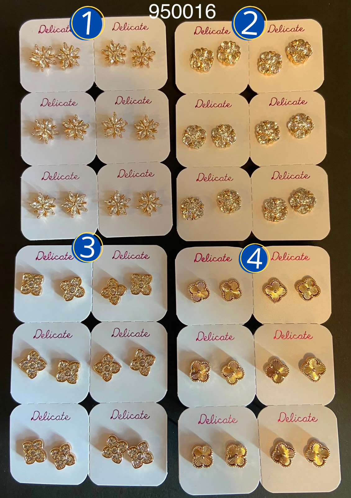 [26/SEPTIEMBRE/26] Paquete de 6 pares de Aretes MV M7 Oro Laminado