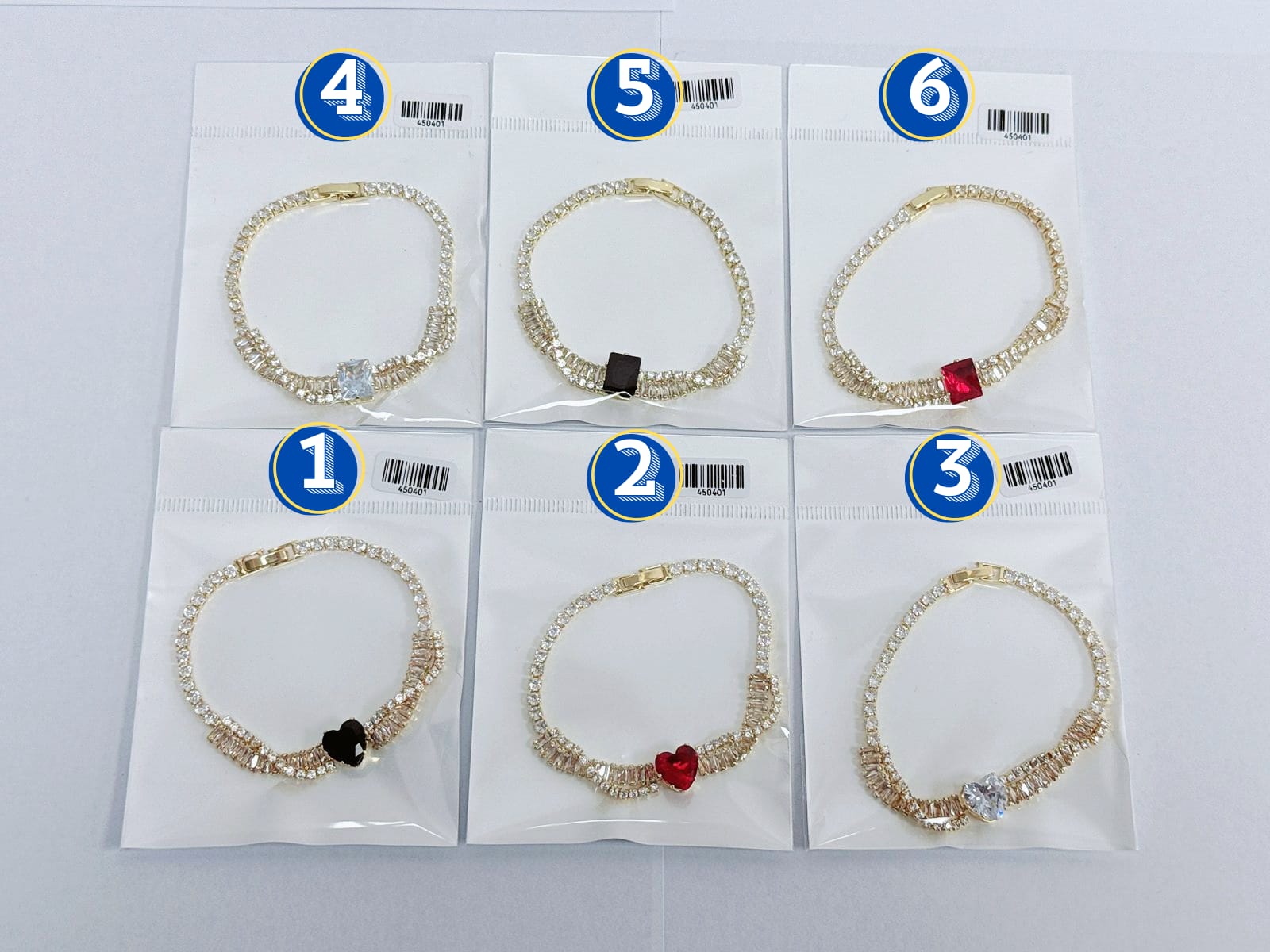 Pulsera Cristal M7 Oro Laminado