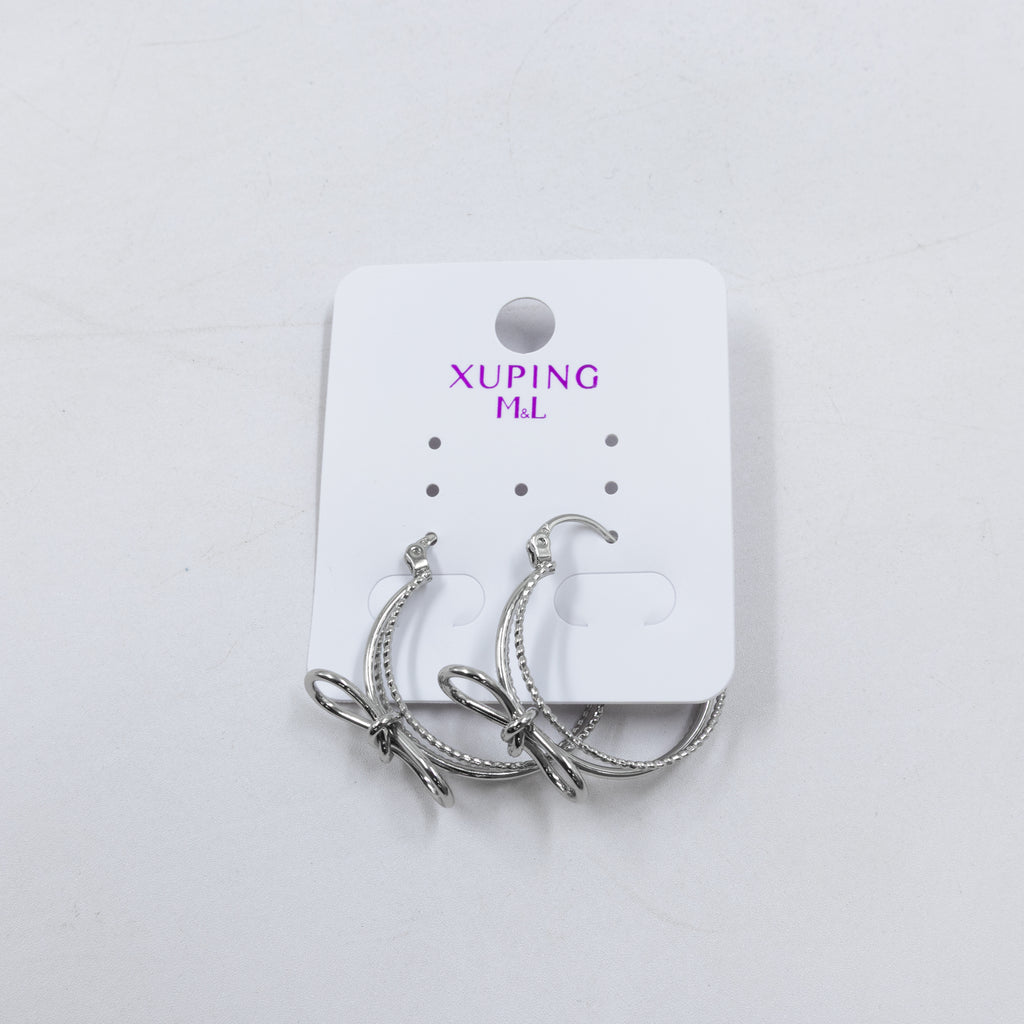 Aretes Plateados de Broche M15 Oro Laminado