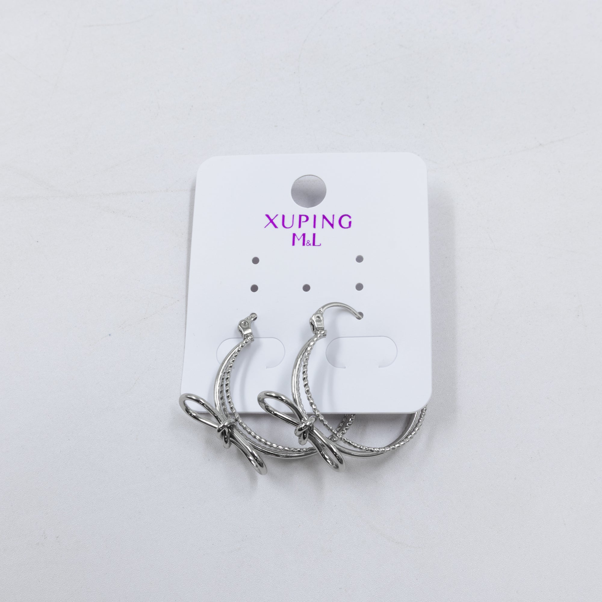 Aretes Plateados de Broche M15 Oro Laminado