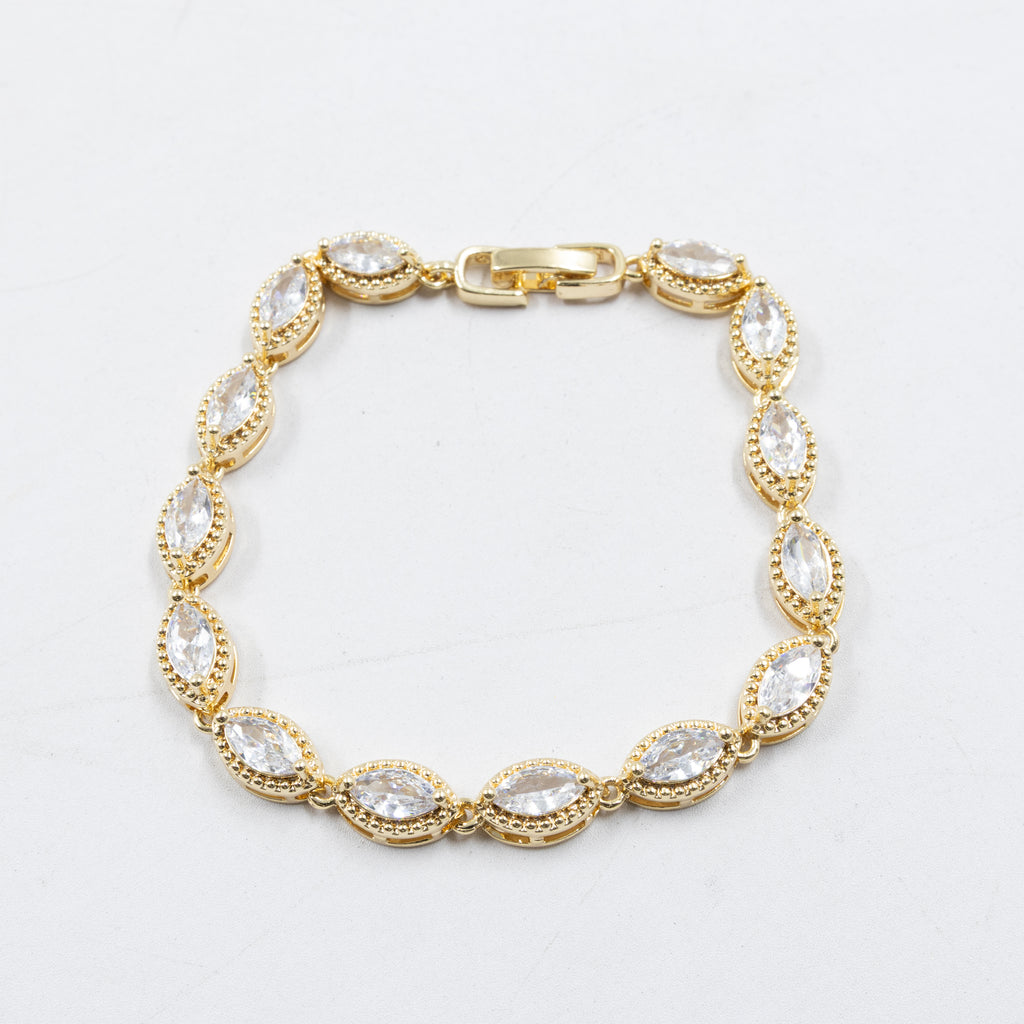 Pulseras Doradas con Piedras M11 Oro Laminado