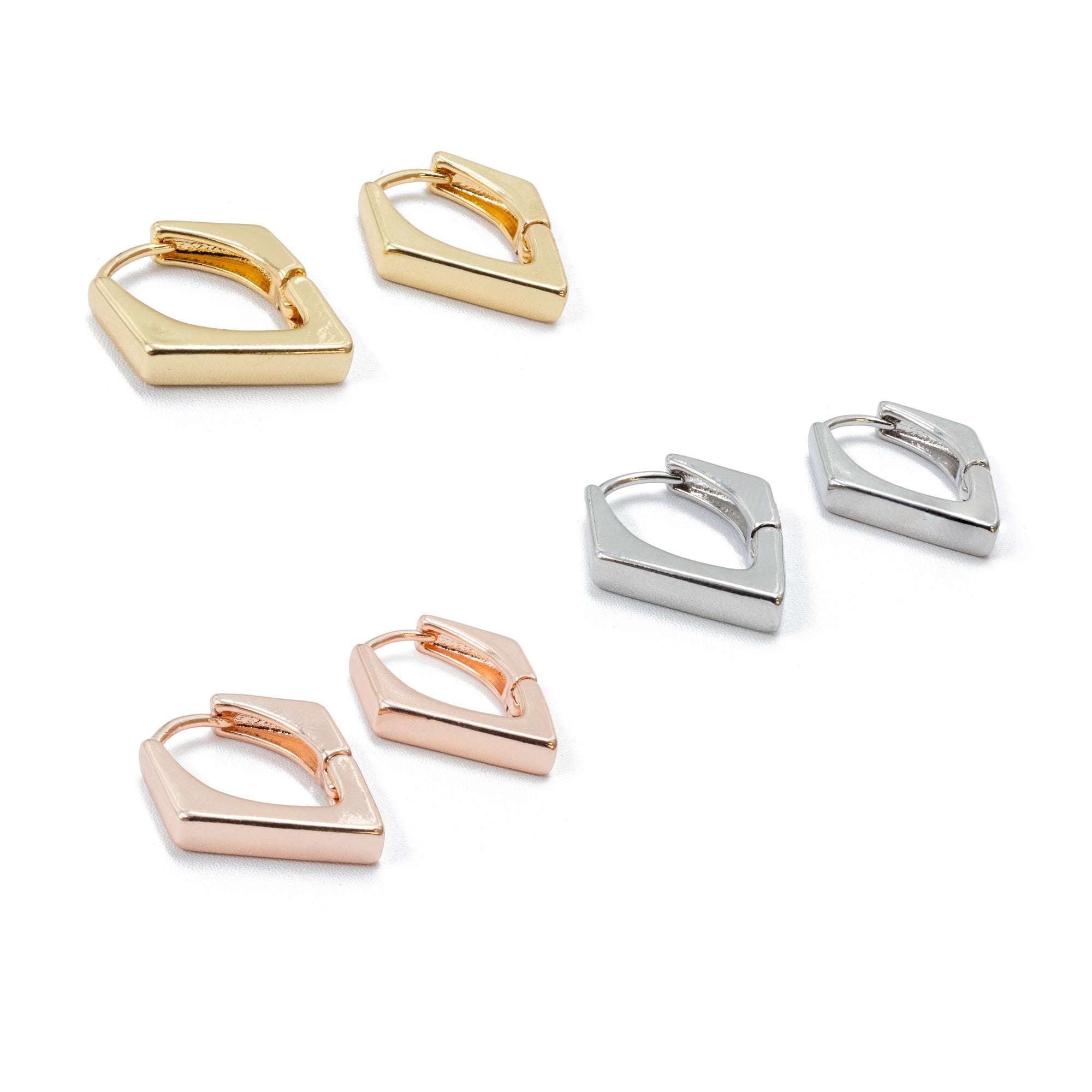 Paquete de 3 pares de Arracadas M3 Oro Laminado