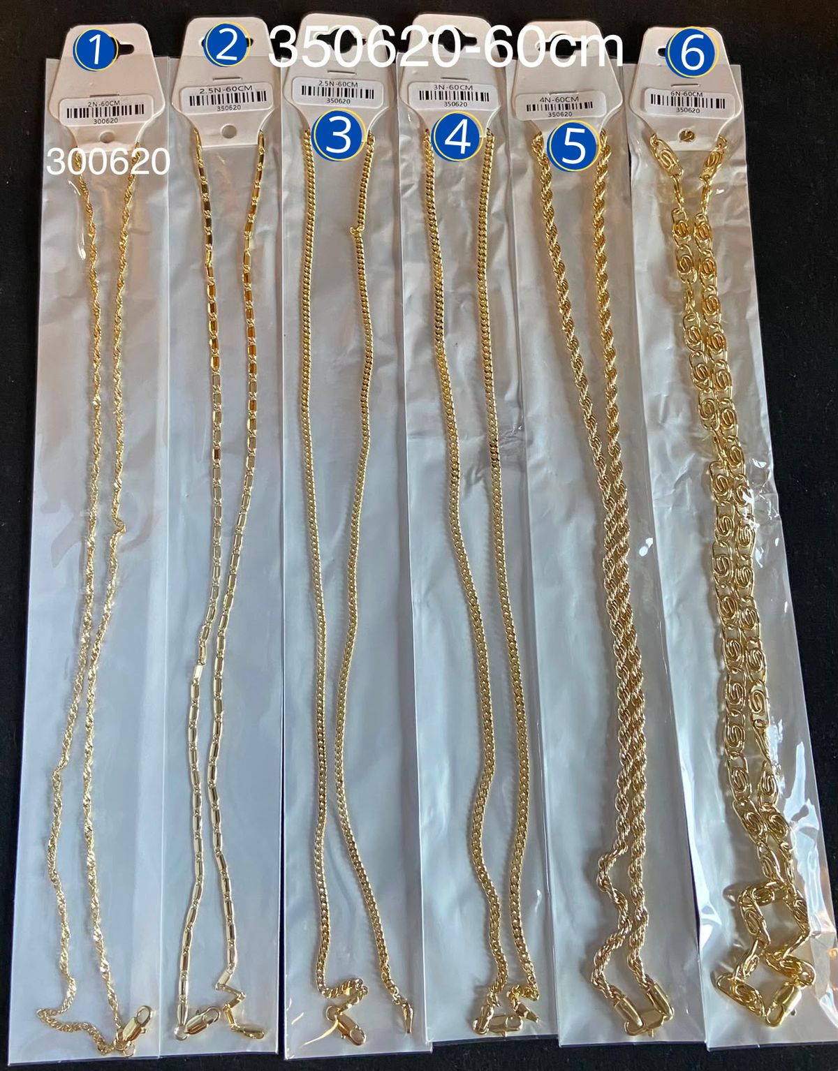 [12/SEPTIEMBRE/26] Cadena Dorada de 60 cm M6 Oro Laminado