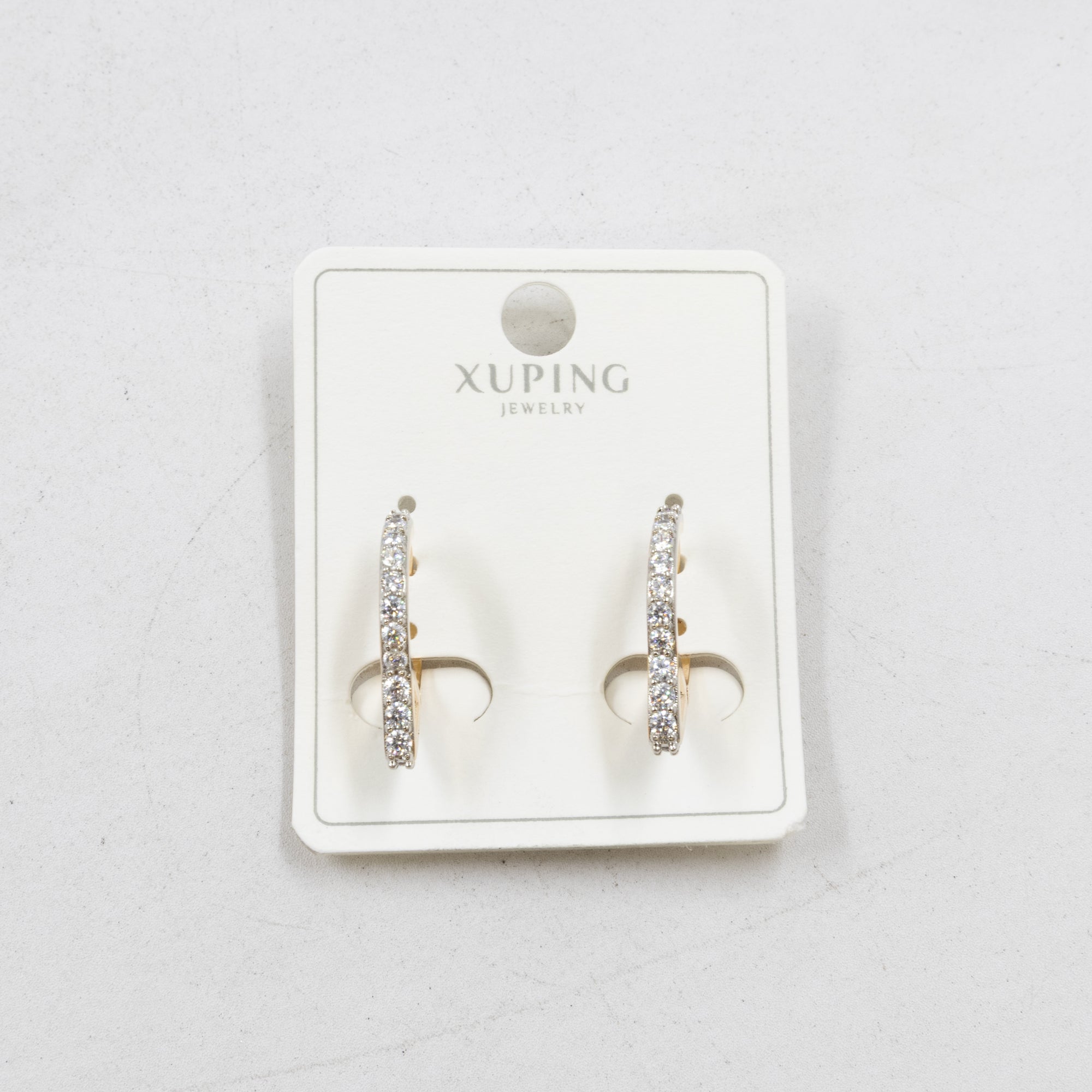 Aretes Dorados con Piedras Xuping M1 Oro Laminado