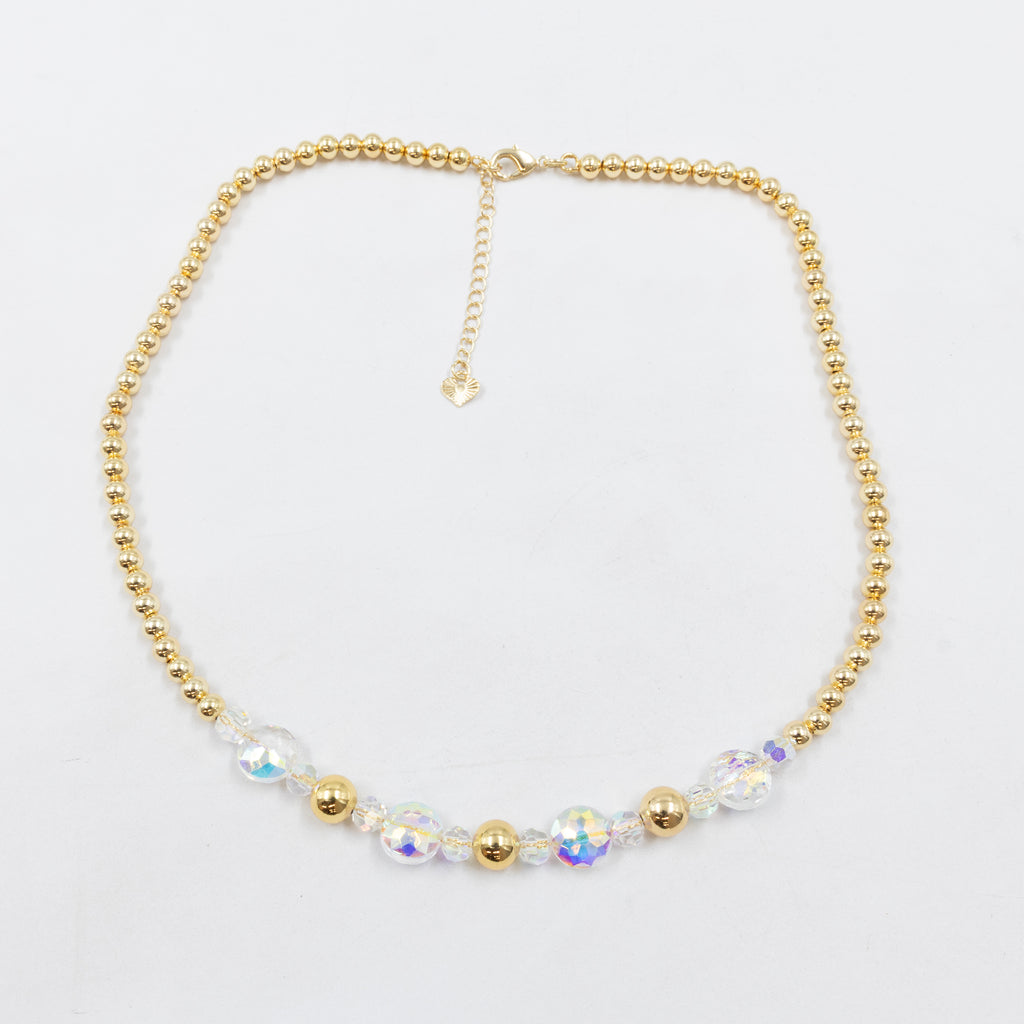 Collar Dorado de Cuentas M1 Oro Laminado