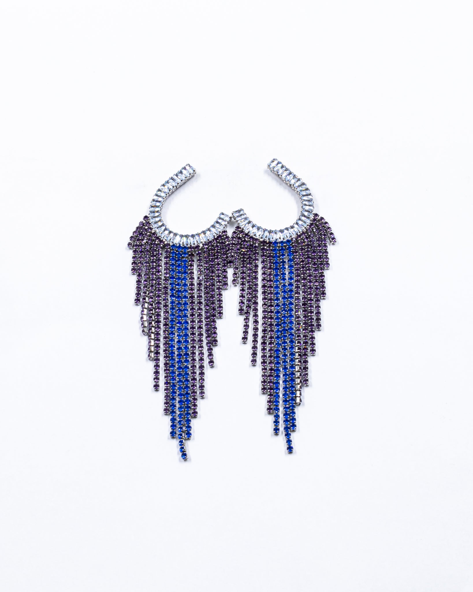 Aretes Largos de piedras - M2 Oro Laminado