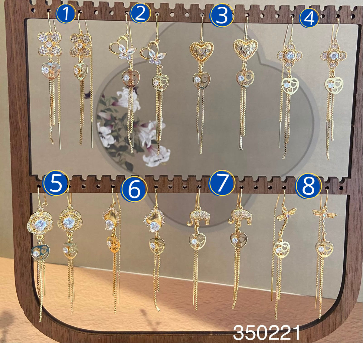 [12/SEPTIEMBRE/26] Aretes Largos Dorados M7 Oro Laminado