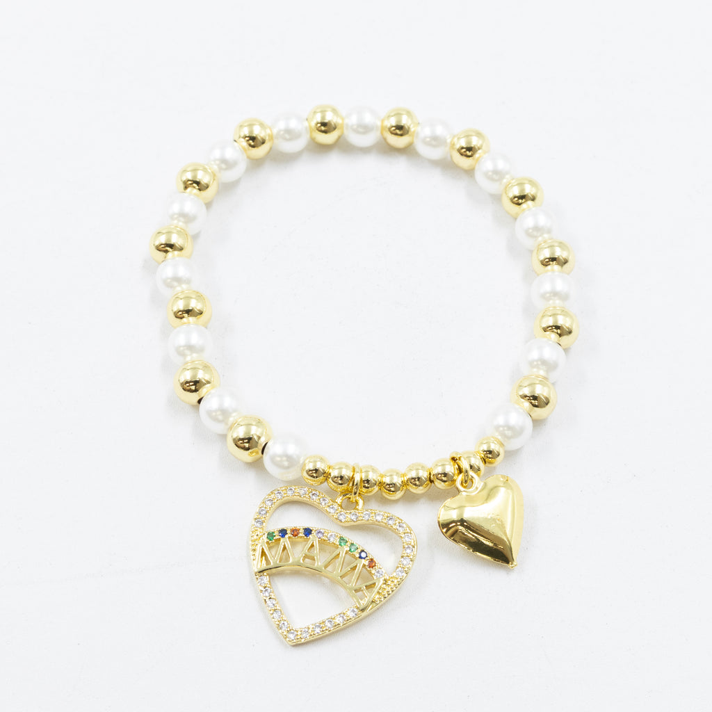 Pulsera con dije de Mamá M6 Oro Laminado 05/03/26