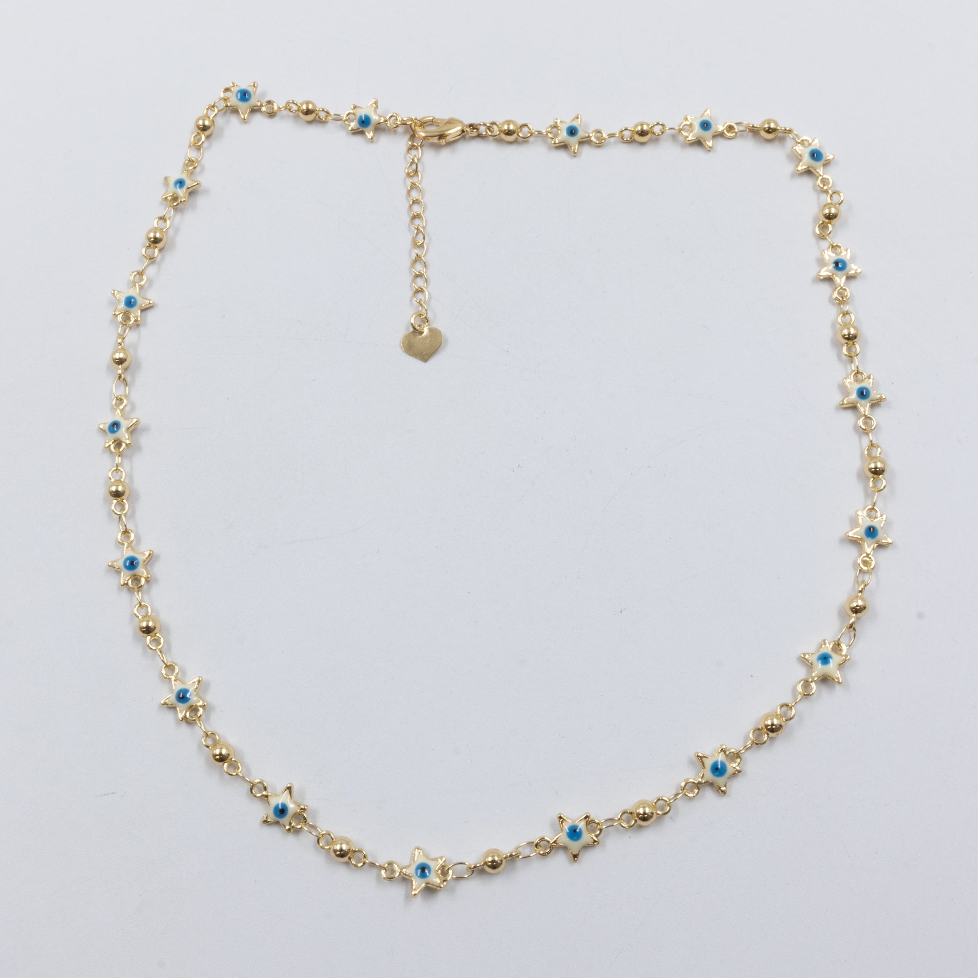 Collar Dorado de Ojo Turco M3 Oro Laminado