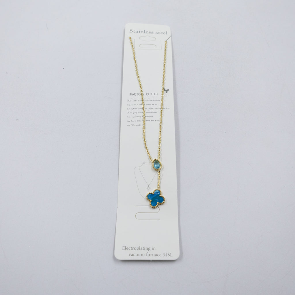 Collar Dorado de Trebol M1 Oro Laminado