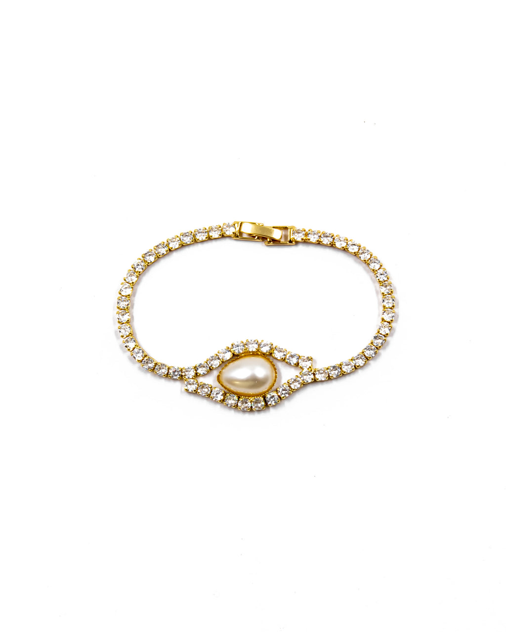 Pulsera dorada de piedras con piedra - M2 Oro Laminado