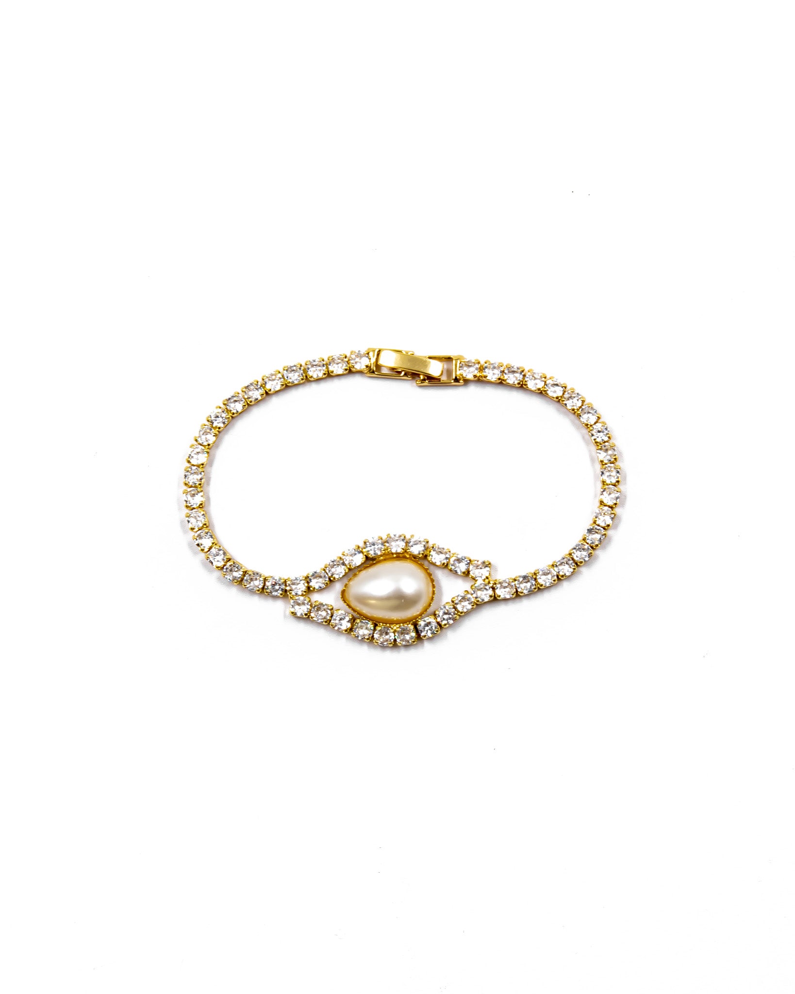 Pulsera dorada de piedras con piedra - M2 Oro Laminado
