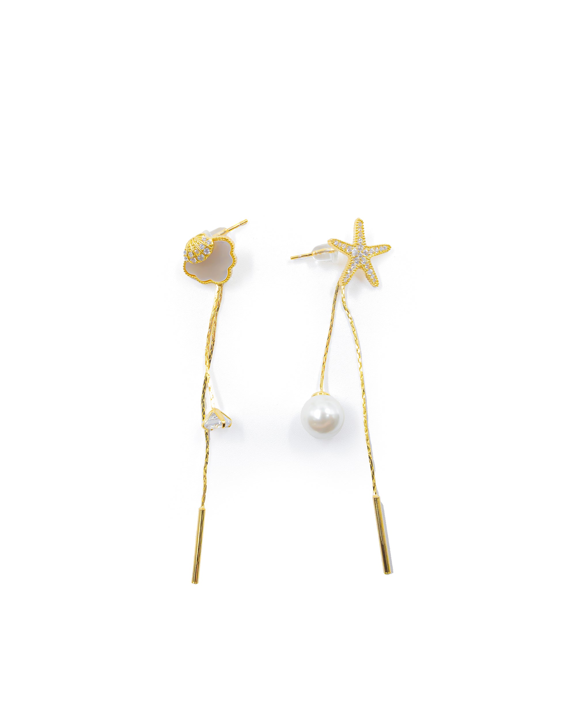 Aretes Largos Ansheli Dorados M13 Oro Laminado
