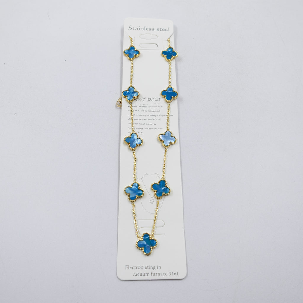 Collar Dorado de Trebol M3 Oro Laminado