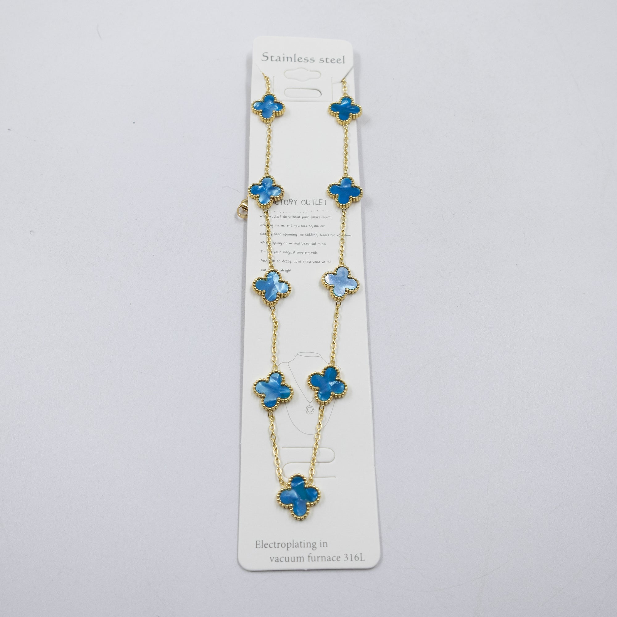 Collar Dorado de Trebol M3 Oro Laminado