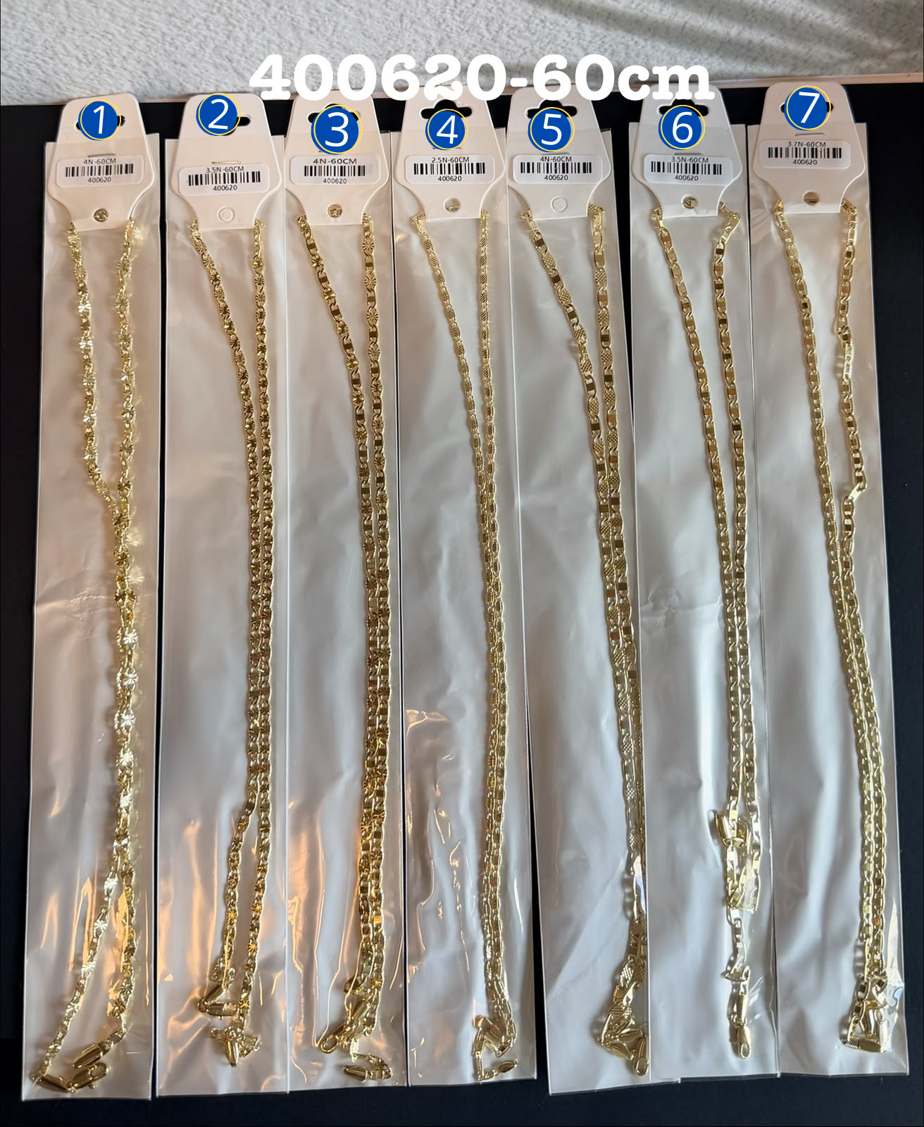 [01/AGOSTO/26] Cadena Dorada de 60 cm M18 Oro Laminado