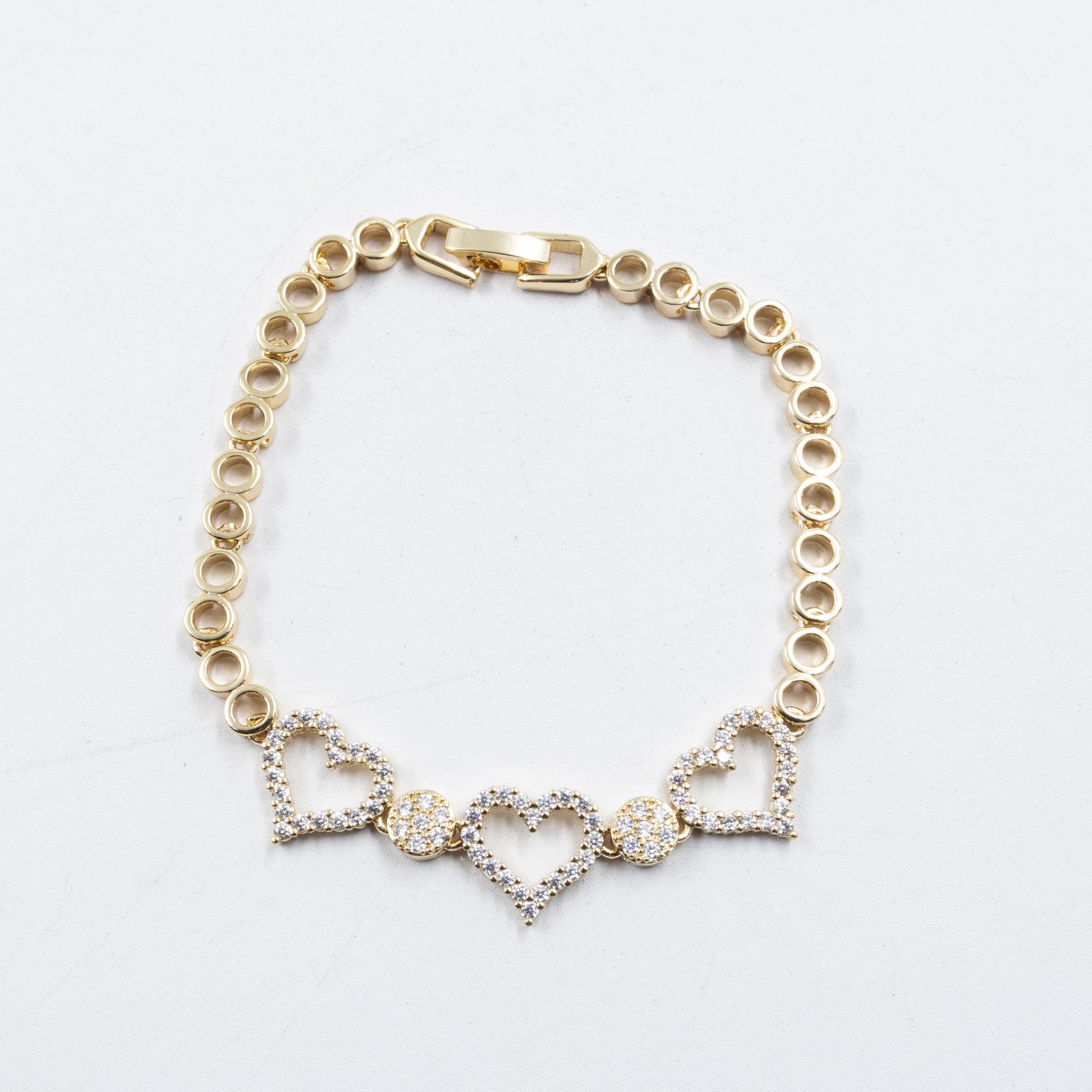 Cadenas de Pulseras Doradas con Piedras M3 Oro Laminado