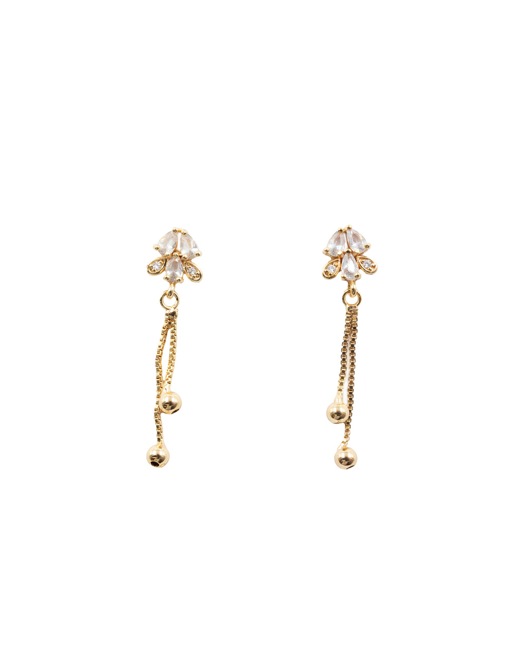 Aretes Dorados de Flor M4 Oro Laminado